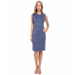 Calvin Klein Scuba Striped Sheath Women's Dress Size 4 Stretch